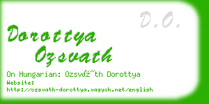 dorottya ozsvath business card